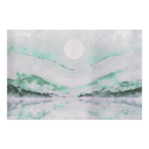 *~* AP19 EMERALD GREEN Abstract Landscape Sun art Photo Print