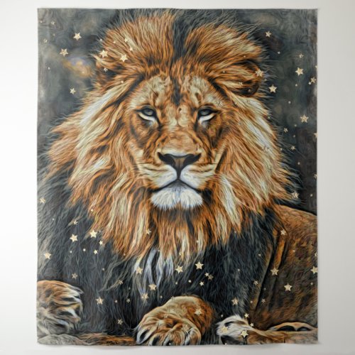  AP23 Artistic Celestial  BOLD LION Wall Tapestry