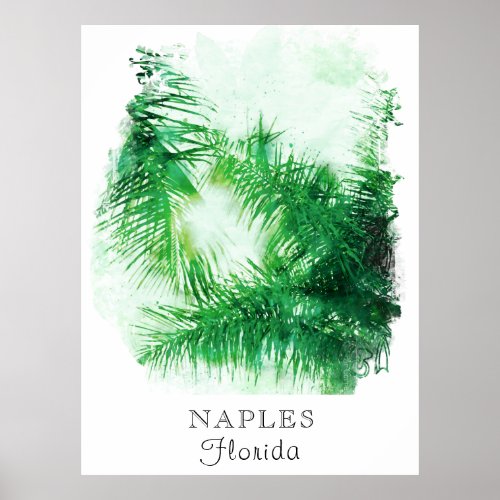   AP25 Travel Personalize Tropical Palm Trees Poster