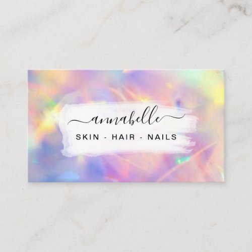  AP26 OPAL  Prism Rainbow QR Crystal Ethereal  Business Card