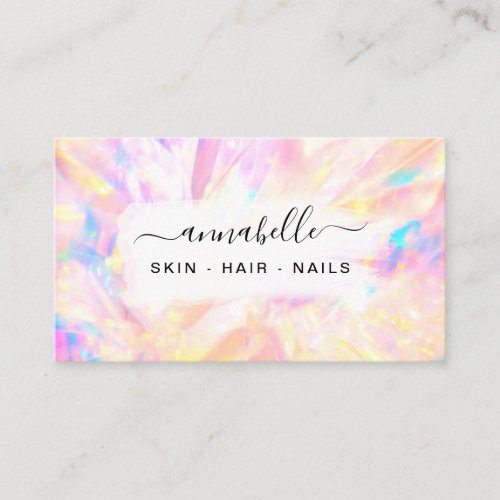  AP26 OPAL QR Rainbow Crystal Ethereal Prism Business Card