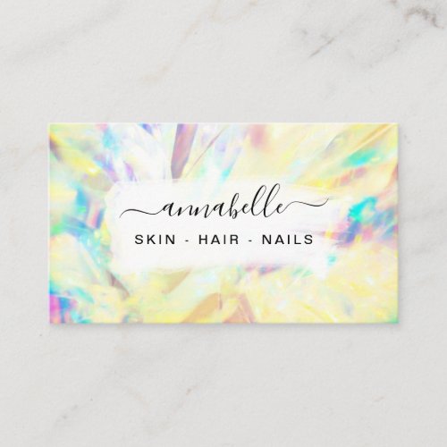  AP26 OPAL Rainbow Crystal Ethereal QR Prism Business Card