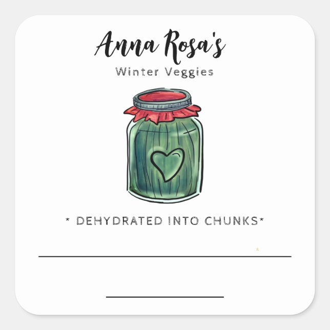 *~* AP30 Dehydrated Emerald Green Blank Jar Label (Front)