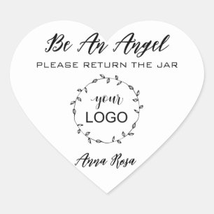 *~* AP30 Logo Qr Canning Return the jar Mason Jar Heart Sticker