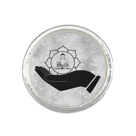 *~* AP33 Buddha Hand Lotus Intention Ring (Front)