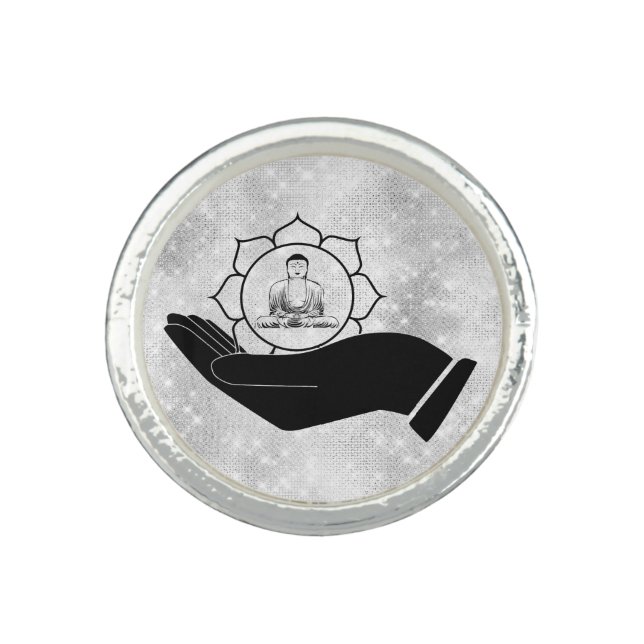*~* AP33 Buddha Hand Lotus Intention Ring (Front)