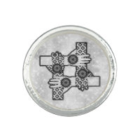 *~* AP33 Hamsa Hands Connection Intention Ring