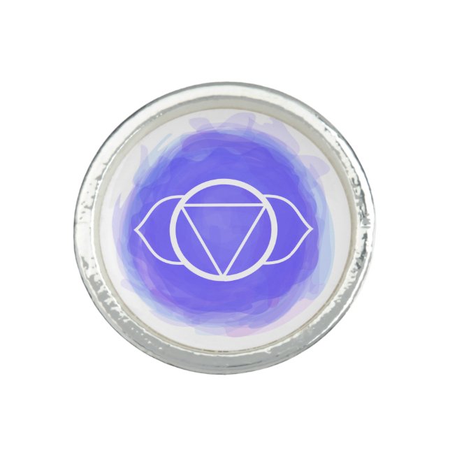 *~* AP33 INDIGO 3rd Eye CHAKRA Intention Ring (Front)
