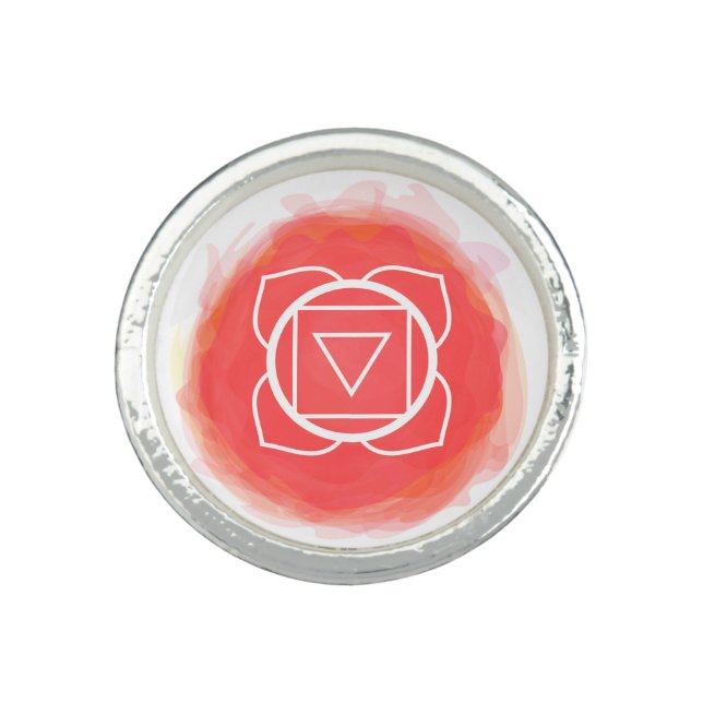 *~* AP33 RED ROOT GONAD CHAKRA Intention Ring (Front)