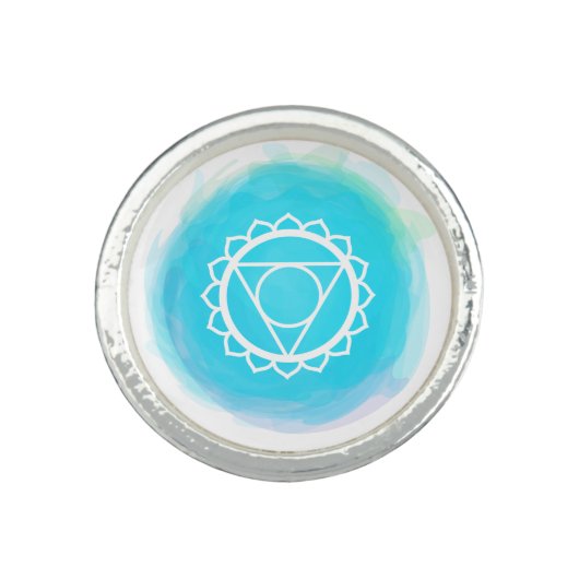 *~* AP33 TURQUOISE Throat CHAKRA Intention Ring (Front)
