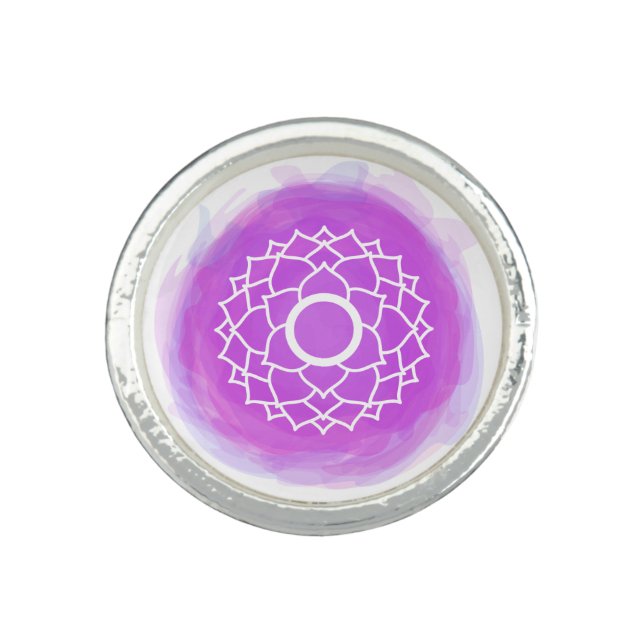 *~* AP33 VIOLET  CROWN CHAKRA Intention Ring (Front)