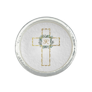 *~* AP35 Communion Christian Confirmation Crucifix Ring