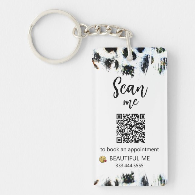 *~* AP36 QR Promo Beauty Leopard Acrylic Keychain (Front)