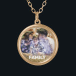 *~* AP42 FAMILY Photo Picture Image Glitter Gold Plated Necklace<br><div class="desc">ROUND NECKLACE / PENDANT (search id AP42 for similar designs on various products ) * Energetically Enhanced remembrance Keepsake memories memory family. Family Photo / Family Photograph. Upload your family picture. Right now the text reads "FAMILY" A text area is available. Personalize Customize the font color , font size actual...</div>