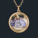 *~* AP42 FAMILY Photo Picture Image Glitter Gold Plated Necklace<br><div class="desc">ROUND NECKLACE / PENDANT (search id AP42 for similar designs on various products ) * Energetically Enhanced remembrance Keepsake memories memory family. Family Photo / Family Photograph. Upload your family picture. Right now the text reads "FAMILY" A text area is available. Personalize Customize the font color , font size actual...</div>
