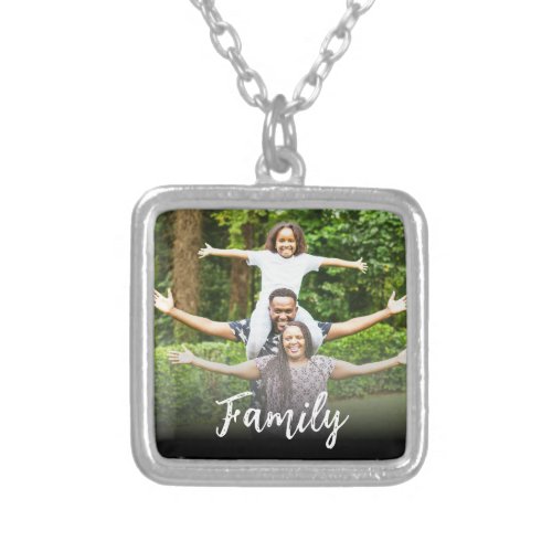 *~* AP42 FAMILY Photo Picture Image Silver Silver Plated Necklace