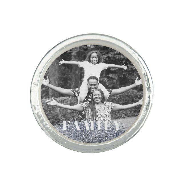 *~*AP42 FAMILY Photo Picture Pic Glitter  Ring (Front)