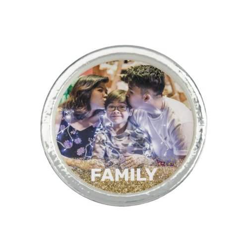 *~* AP42 FAMILY  Picture Image PHOTO Glitter Ring