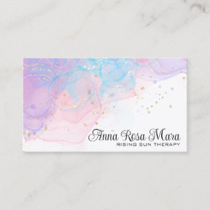 *~* AP46 Elegant Ethereal Magical Glitter QR Logo Business Card