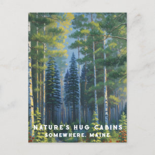 *~* AP49 Nature Maine Forest Woods Vacation Path Postcard
