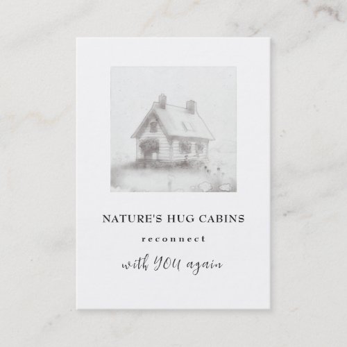  AP49  Rustic Cabin Cottage QR Enchanting Business Card