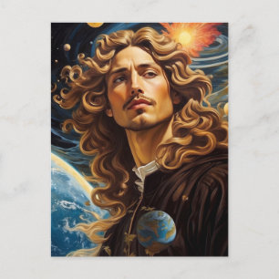 *~* AP50 Fantasy Universe Cosmic Handsome Flower Postcard