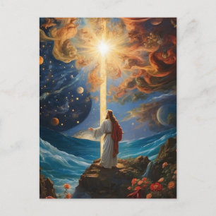 *~* AP50 Fantasy Universe Ray of Light Jesus Postcard