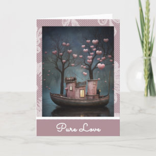 *~* AP51 20 Love Boat Hearts Romantic Valentine Holiday Card