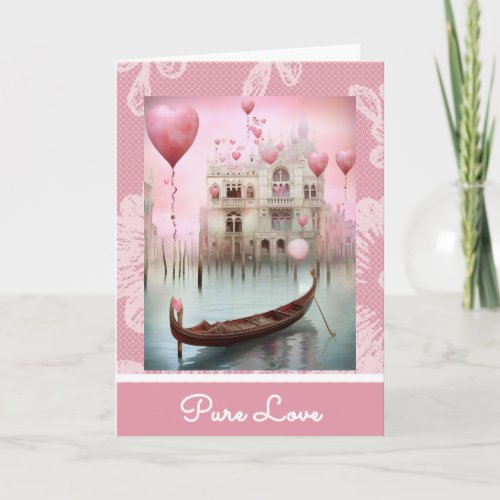 *~*  AP51 4  Love Boat Hearts Romantic Valentine Holiday Card