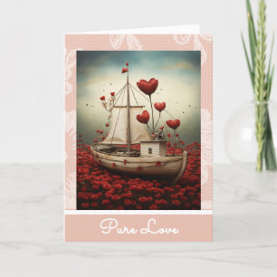 *~* AP51 Love Boat 16 Hearts Romantic Valentine Holiday Card