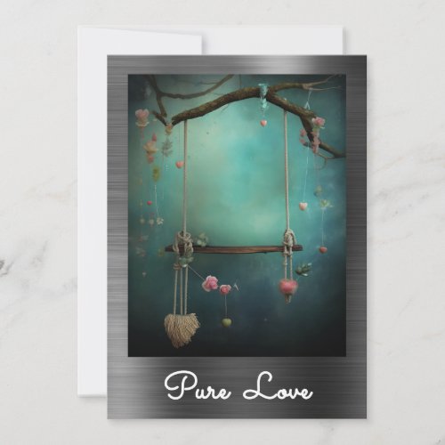 *~* AP51 Romantic Swing Hearts Valentine Serene 10 Invitation