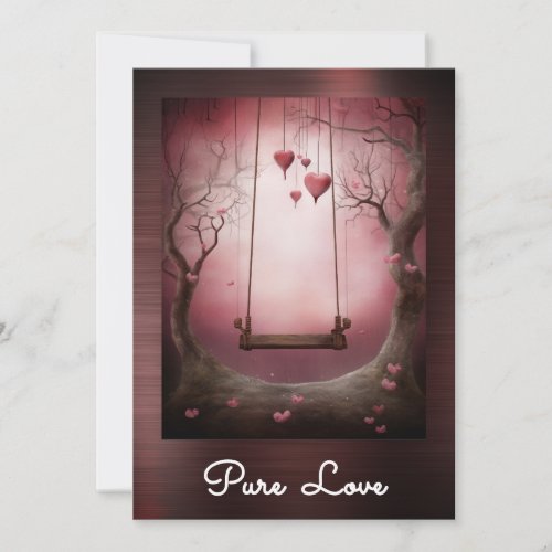 *~* AP51 Romantic Swing Hearts Valentine Serene 14 Invitation