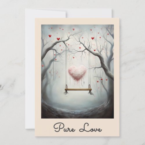 *~* AP51 Romantic Swing Hearts Valentine Serene 26 Invitation