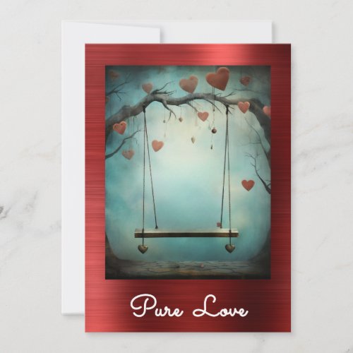 *~* AP51 Romantic Swing Hearts Valentine Serene 9 Invitation