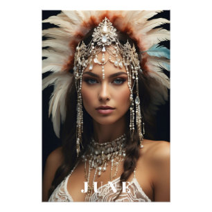 *~ AP53 JUNE Boho BIRTHDAY PEARLS Woman Photo Print