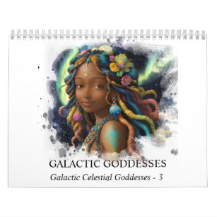 *~* AP58 Galactic Women Fantasy Cosmic Planets 3 Calendar