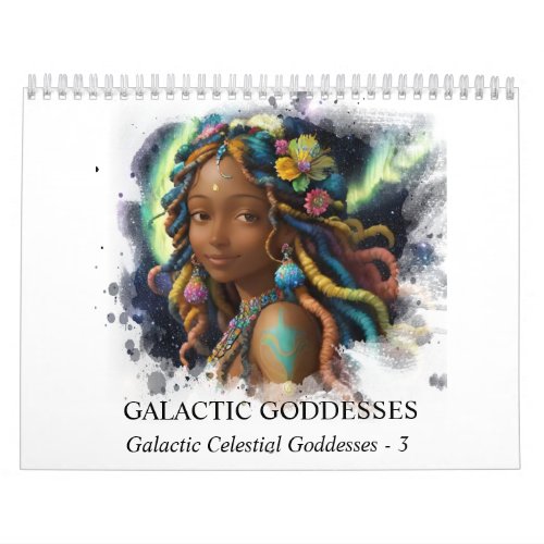  AP58 Galactic Women Fantasy Cosmic Planets 3 Calendar