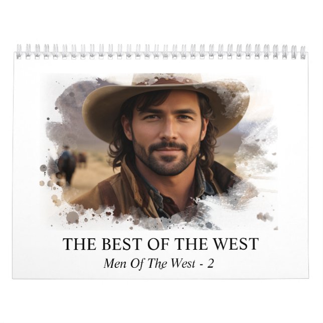 *~* AP59 Men Man Wild West Cowboy  2 Calendar (Cover)