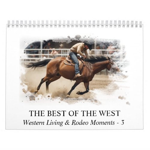  AP59 Wild West Cowboy Horse Rodeo 3 Calendar