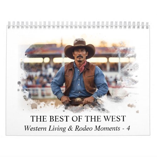  AP59 Wild West Cowboy Horse Rodeo 4 Calendar