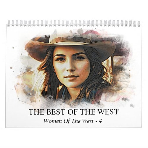  AP59 Women Woman Wild West Cowgirl  4 Calendar
