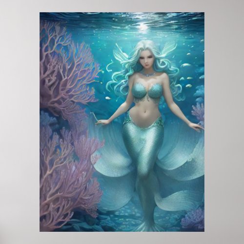 *~* AP60  Water Goddess Fantasy Sea Mermaid 2 Poster