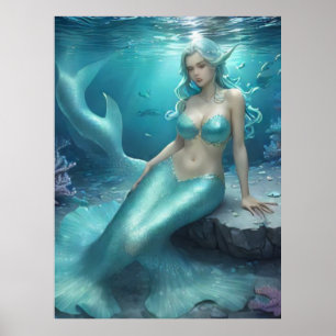 *~* AP60 Water Goddess Fantasy Sea Mermaid 5 Poster