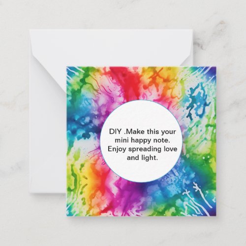   AP62 BLANK DIY Tie Dye Inspire  Note Card