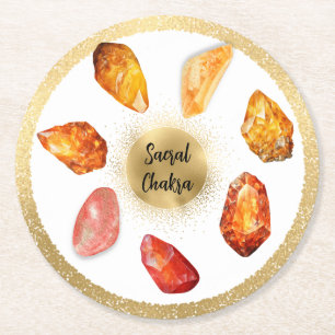 *~* AP64 Emoto Water Sacral Chakra Paper Coaster