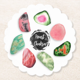 *~* AP64 Water Heart Chakra Paper Coaster Emoto