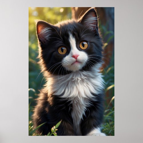  AP68 23 Cat Feline Kitten Kitty Black Sweet Poster