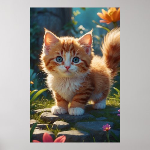  AP68 23 Kitten Organge Tabby Cute Sweet Poster
