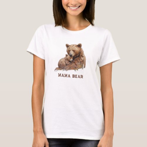  AP72 MAMA BEAR Love Cub Mothers Day Gift T_Shirt