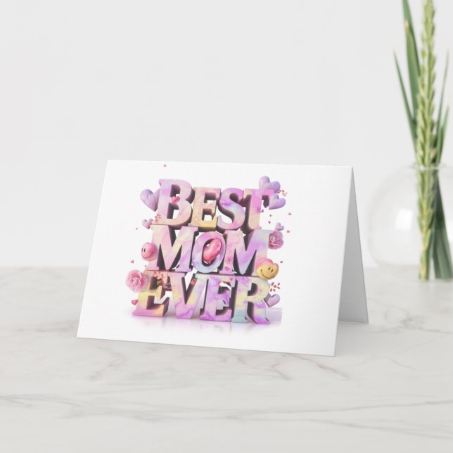 *~* AP72 Photo Emoji Whimsical Mother's Day Card (Front)